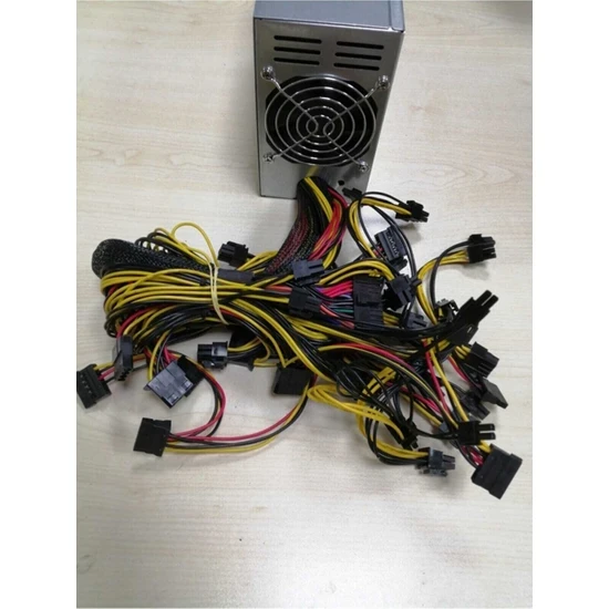 Hiport Maxpower 2000W 1x 20+4pin, 3x Ide, 6x Sata, 16X 6+2p Mining Powersuply ürün görseli 1