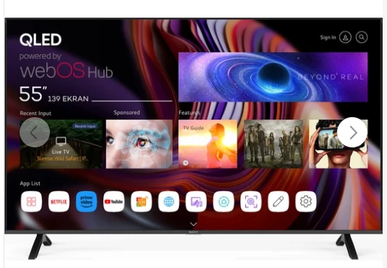 Sunny Sn55qmn252 55 139 Ekran Frameless Uhd 4K Webos Qled ürün görseli 1