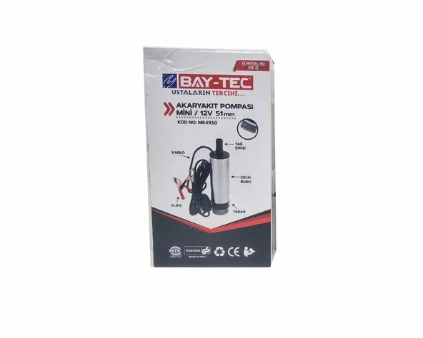 Bay-tec Mini Akaryakıt Pompası 12 Volt 38 mm - Resim 2