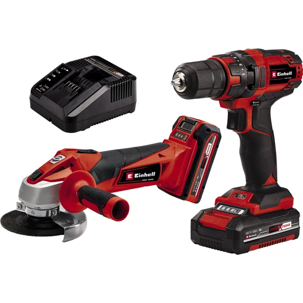 Einhell TC-TK 18 Li Kit CD+AG 1x1.5 Ah + 1x3.0 Ah Akülü Matkap + Taşlama - 4257238 ürün görseli 1