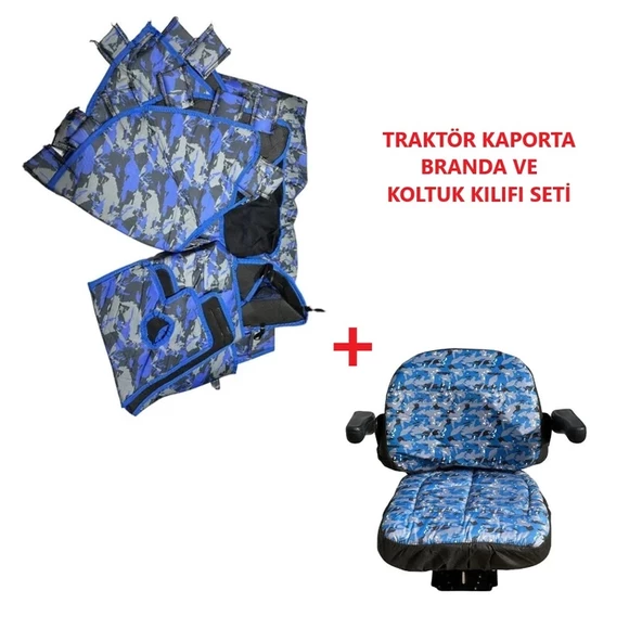 New Holland  T 580 ve T 580 B-2024 Model ve Sonrası Traktör Kaporta ve Koltuk Kılıfı Seti ürün görseli 1