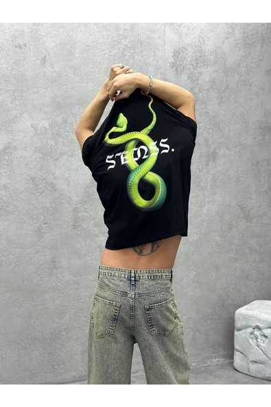 SENSS. Baskılı Oversize T-Shirt - Resim 3