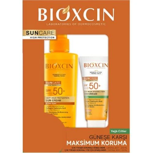 Bioxcin Sun Care Spf 50 Yüz Güneş Kremi 50 ml Karma Yağlı Cilt + Vücut Güneş Spreyi 200 ml ürün görseli 1