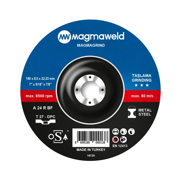 Magmaweld 180 X 8 Taşlama Taşı Magmagrınd 10 Adet ürün görseli 1