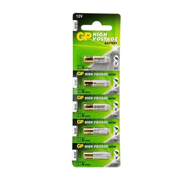 Gp 27a 12 Volt İnce Alarm Pi̇li̇ (5'li̇ Paket) ürün görseli 1