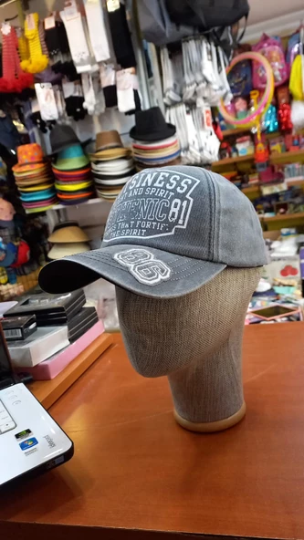 eskitme şapka pamuklu retro kep 58-60 cm ayarlabilir koyu bej ürün görseli 1