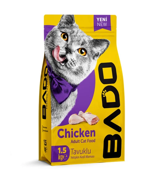 Bado Yetişkin Kedi Maması Tavuk Etli 1,5 Kg ürün görseli 1
