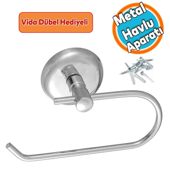 WC Tuvalet Kağıtlık Aparat Kapalı Kağıt Standı Bez Havluluk Paslanmaz Metal Sağlam Krom ürün görseli 1