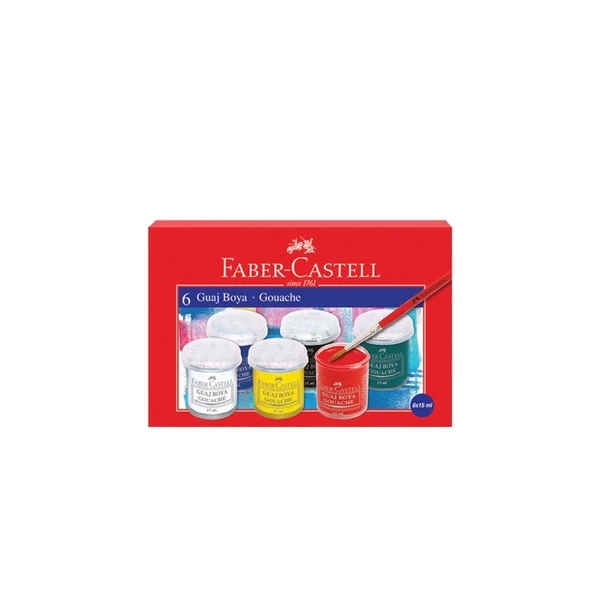 Faber Castell Guaj Boya 15 ml 6 Renk ürün görseli 1