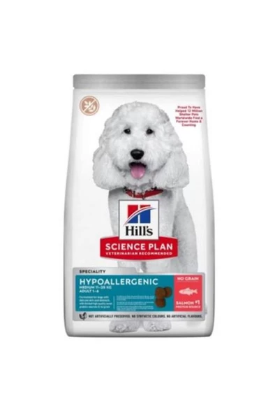Hill's Hypo-Allergenic Somonlu 2,5 kg Orta Irk Yetişkin Köpek Maması ürün görseli 1