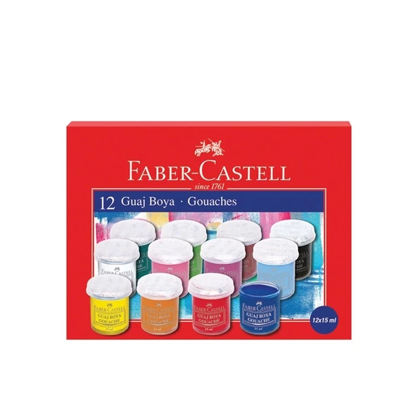 Faber Castell Guaj Boya 12'li 15 ml ürün görseli 1
