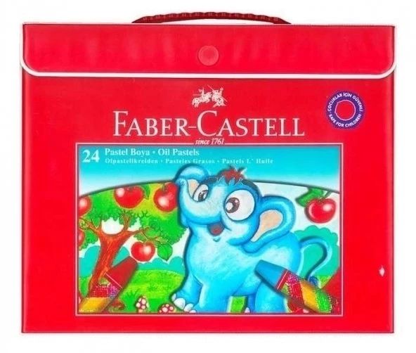 Faber Castell Plastik Çantalı 24 Renk Pastel Boya ürün görseli 1