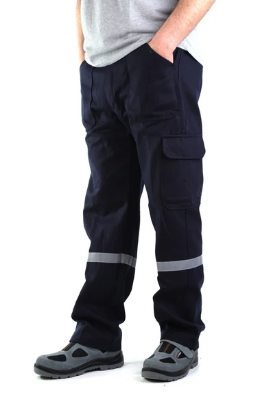 ESER - 16-12 Gabardin Komando Cepli İş Pantolonu Reflektörlü - Yazlık- Lacivert ürün görseli 1