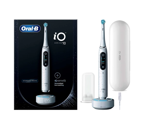 Oral-B iO 10 Stardust Beyaz Şarjlı Diş Fırçası ürün görseli 1