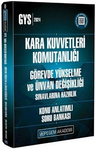 2024 Kara Kuvvetleri Komutanlığı Görevde Yükselme ve Unvan Değişikliği Konu Anl Soru Bankası Pegem ürün görseli 1