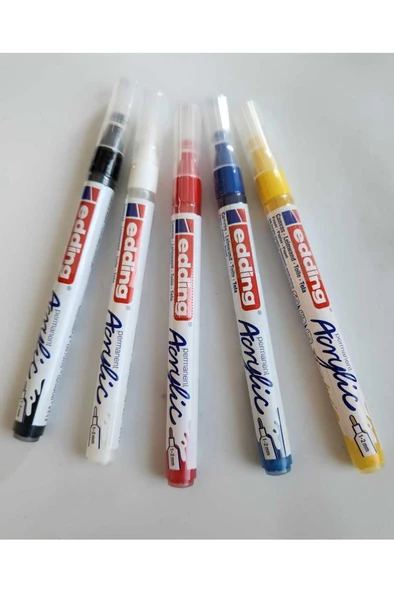 Edding 5300 Permanent 1-2mm Akrilik Kalem Seti 5'li ürün görseli 1