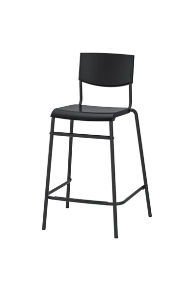 STIG Siyah 63 cm Modern Bar Sandalyesi Metal ürün görseli 1