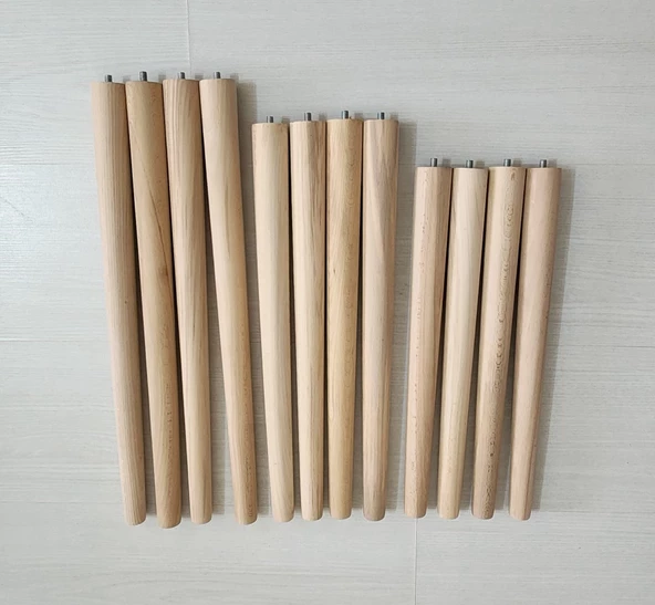 Ahşap ayak konik 39,44,49cm zigon sehpa puff, tabure ürün görseli 1