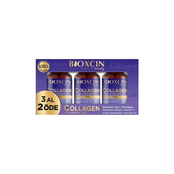 Bioxcin Collagen Hyaluronic Acid Hidrolize Tip 1-3 Kolajen 3 x 30 Tablet 3 Al 2 Öde ürün görseli 1