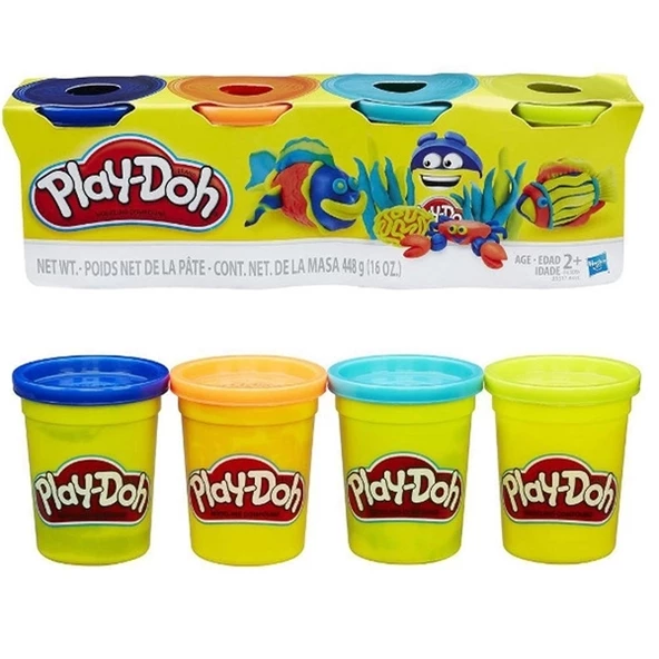 2 Adet Hasbro B5517 Play-Doh 4'lü Oyun Hamuru +2 Yaş toplam 8 Hamur ürün görseli 1
