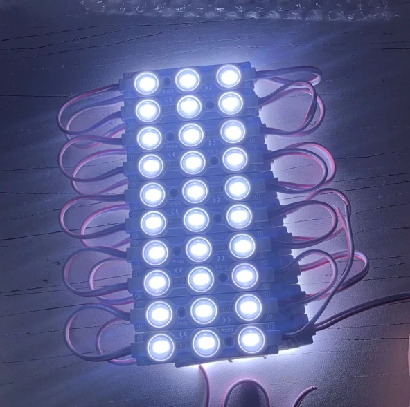 Beyaz 3 Ledli Kablolu Parmak Led 12 v 5li ürün görseli 1