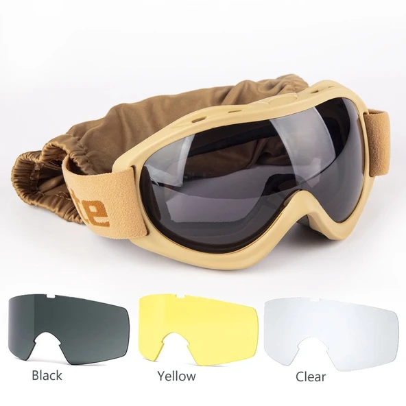 Evolite Balistik Protector Goggles - Coyote MIL-PRF ürün görseli 1