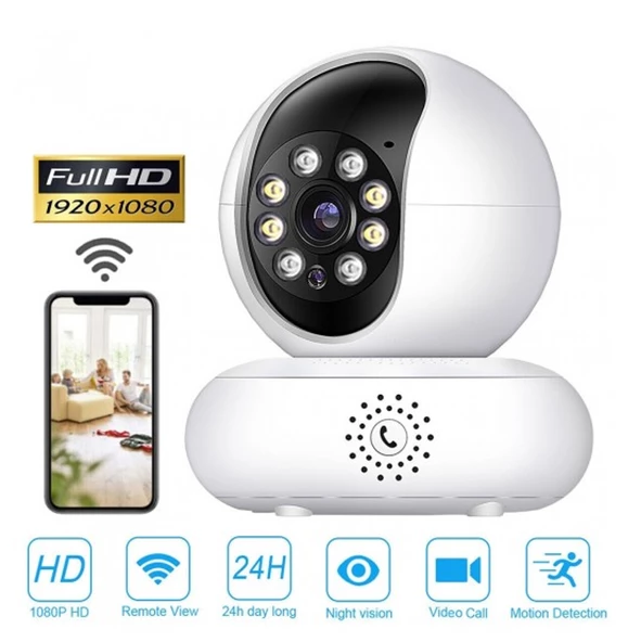 1080p Çift Wifi 2.4/5 Ghz Ip Kamera Akıllı Ev Güvenlik Bebek Hareket Izleme Sesli Interkom Uzaktan ürün görseli 1