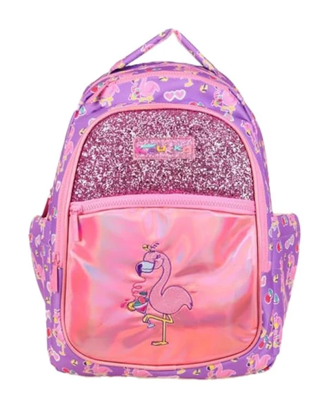 Kaukko Kids Love Sırt Çantası Aynalı Taşlı Flamingo L5137 ürün görseli 1