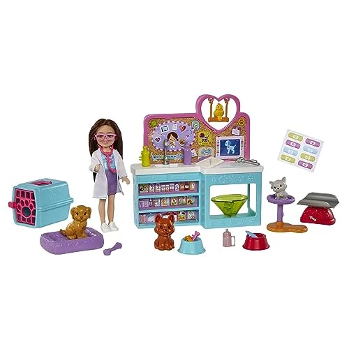 Mattel Barbie Chelsea Meslekleri Öğreniyor Veteriner Oyun Seti HGT12 ürün görseli 1