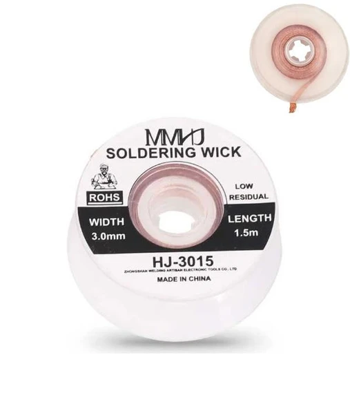 Lehim Alma Teli  HJ-3015 3mm 1,5 Metre ( Emici / Çekme) Solder Wick ürün görseli 1
