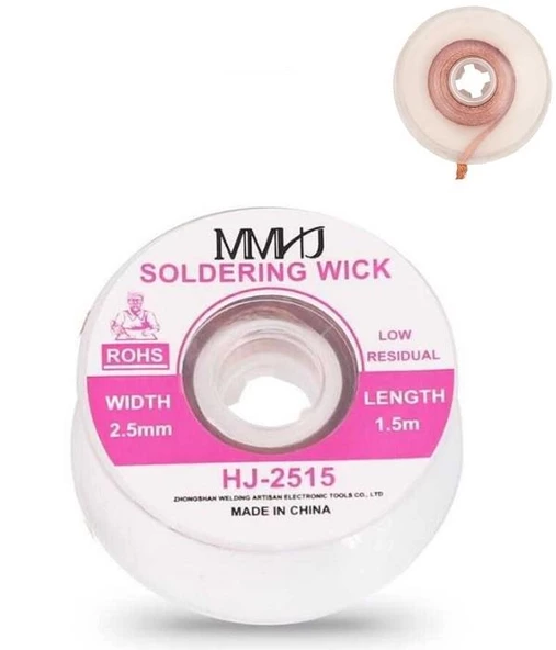 Lehim Alma Teli  HJ-2515 2,5mm 1,5 Metre ( Emici / Çekme) Solder Wick ürün görseli 1