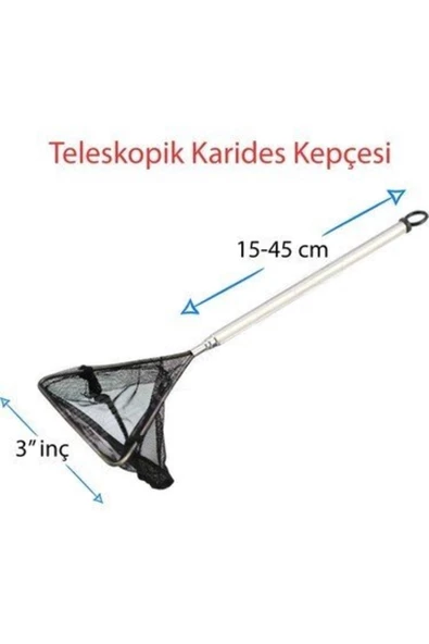 Liya Teleskopik Karides Kepçesi Üçgen  7,5 cm x 15-45 Cm ürün görseli 1