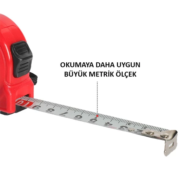 WORKPRO WP261004 7,5Mx25mm Beyaz Çelik Şerit Metre - Resim 9