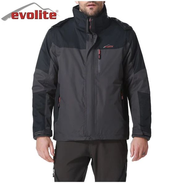 Evolite Diva Erkek 3in1 Gri/Siyah Mont - Resim 4