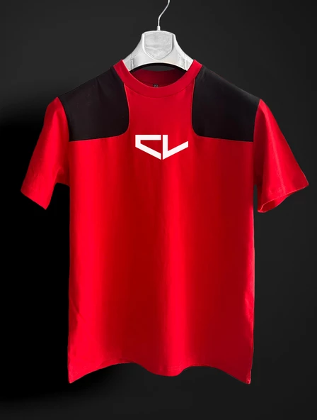 Charles Leclerc logo F1  Kırmızı-Siyah T-shirt ürün görseli 1