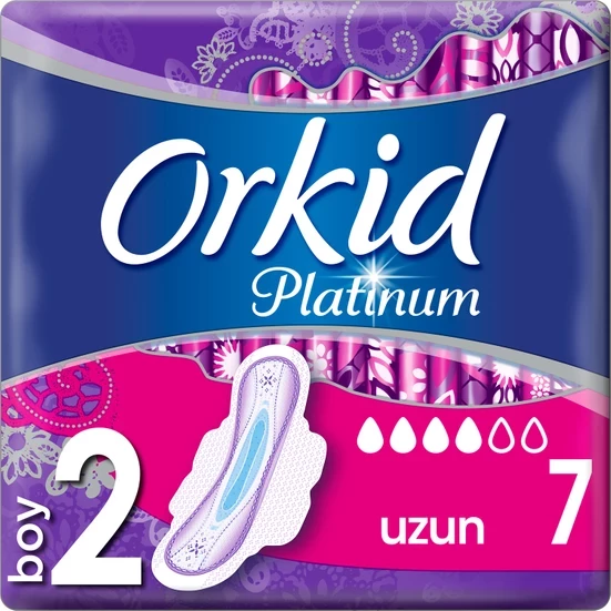 Orkid Platinum Hijyenik Ped Uzun Tekli Paket 7 Ped ürün görseli 1