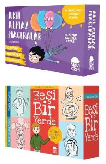 Mavi Kirpi 4. Sınıf Beşi Bir Yerde + Akıl Almaz Maceralar 20 Kitap ürün görseli 1