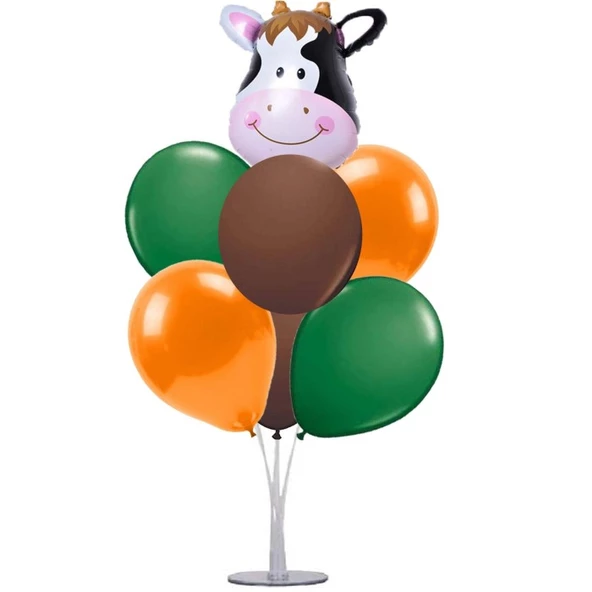 7 li Balon Demeti İnek Safari Temalı Balon ürün görseli 1