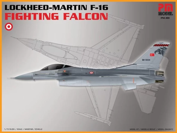 Lockheed Martin F-16 Fighting Falcon PM Model Demonte Plastik Uçak Maket Kiti ürün görseli 1