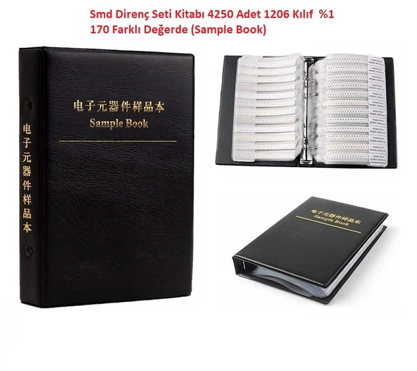 Smd Direnç Seti Kitabı 4250 Adet 1206 Kılıf  %1 170 Farklı Değerde (Sample Book) ürün görseli 1