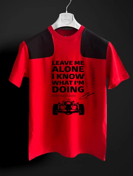 Kimi Raikkonen Efsanesi kırmızı siyah F1 T-shirt ürün görseli 1
