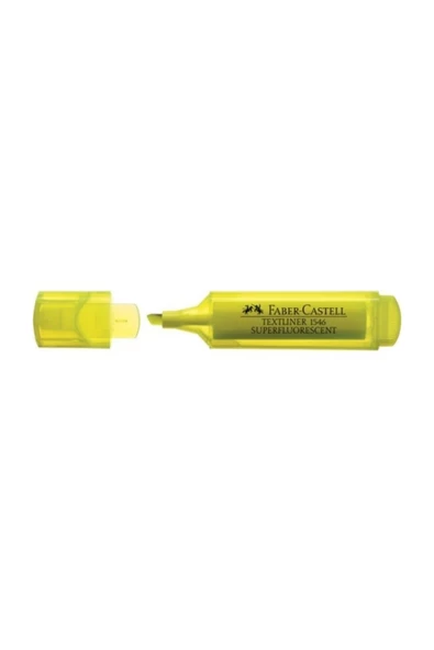 Faber Castell Textliner 1546 Fosforlu Kalem Sarı 10`lu KUTU ürün görseli 1