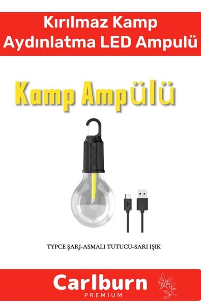Özel Üretim 3 Modlu Su Geçirmez Taşınabilir Kablosuz Kırılmaz Kamp Aydınlatma Şarjlı LED Ampulü ürün görseli 1
