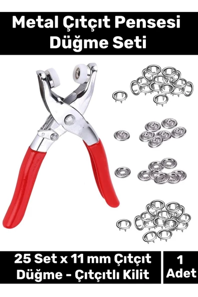 Deluxe Seri Gömlek Elbise Ceket Polar Bandana Badi Emzik Klips Metal Çıtçıt Pensesi Ve 25 Düğme Seti ürün görseli 1