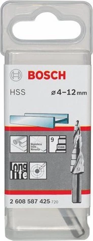 Bosch Kademeli Matkap Ucu Hss - 4 - 12 Mm, 6,0 Mm, 66,5 Mm ürün görseli 1