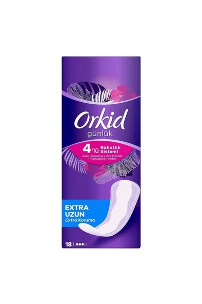 Orkid Extra Koruma Extra Uzun Günlük Ped 18 Adet - Resim 2
