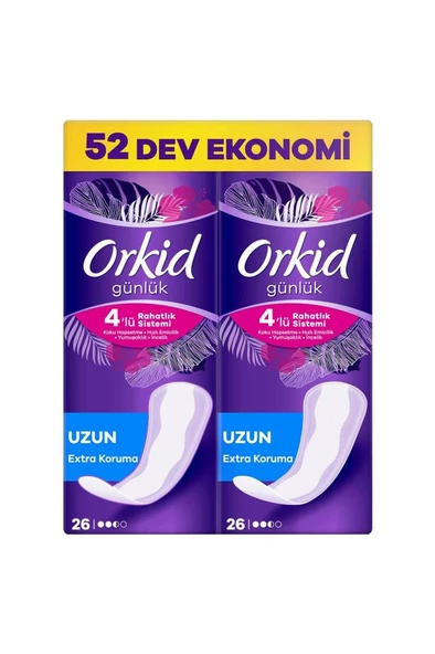 Orkid Extra Koruma Uzun Günlük Ped 52 Adet - Resim 2