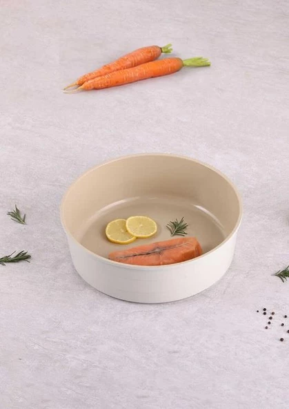 Neoflam Fika Bej Aliüminyum Döküm Yuvarlak Fırın Tepsisi 26cm ürün görseli 1
