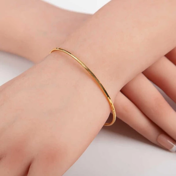Gümüş Gold Ajda Kadın Bilezik SL7986 - Resim 5