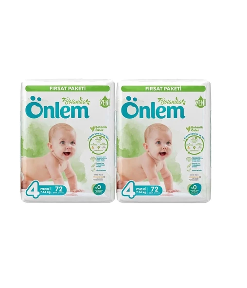 ÖNLEM Bebek Bezi Botanika Beden:4 (4-9KG) Maxi 144 Adet Ekonomik Fırsat Pk ürün görseli 1
